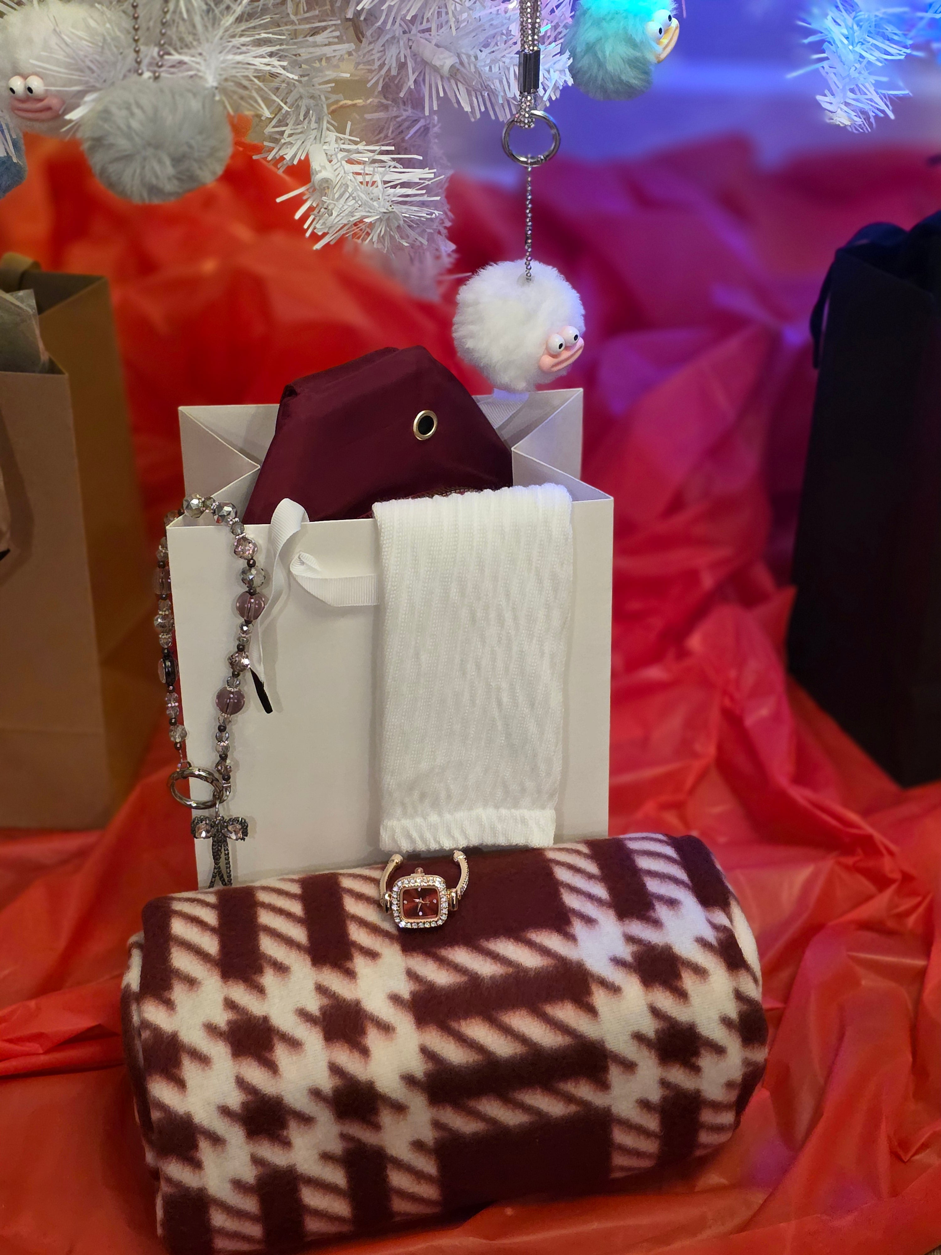 Women's Burgundy Gift Set